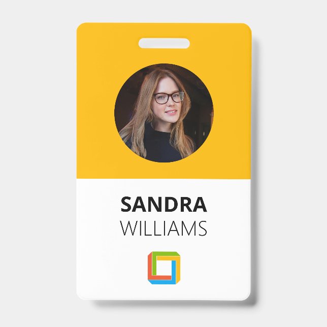 Badge Carte d'identité professionnelle jaune (Avant)