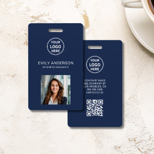 Badge Carte d'identité professionnelle Logo moderne Phot