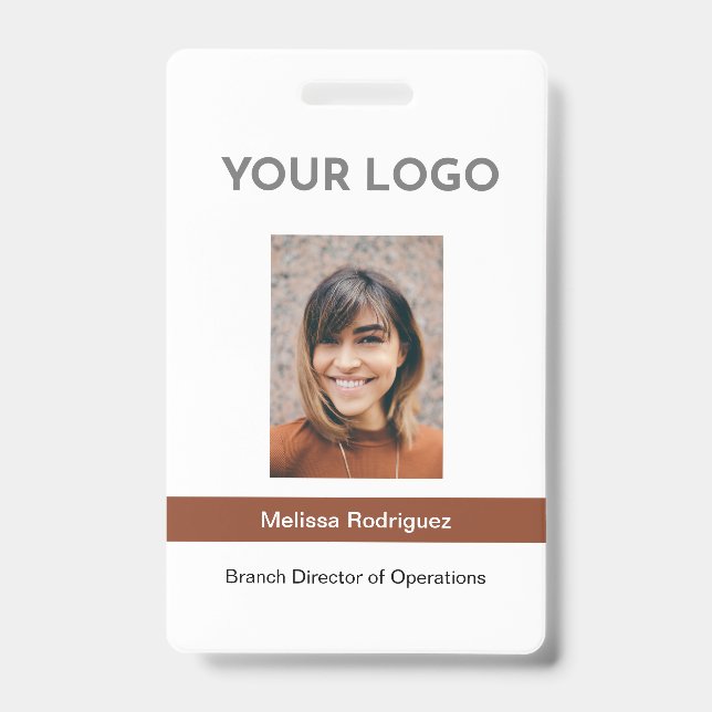 Badge Carte d'identité professionnelle Marron (Avant)