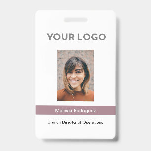 Badge Carte d'identité professionnelle Mauve