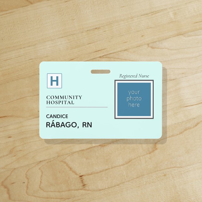 Badge Carte d'identité professionnelle médicale d'infirm ("Everyday is abundantly beautiful." 
Sincerely Best Wishes from Lucky Design World)