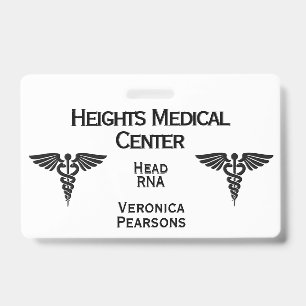 Badge Carte d'identité professionnelle médicale double f