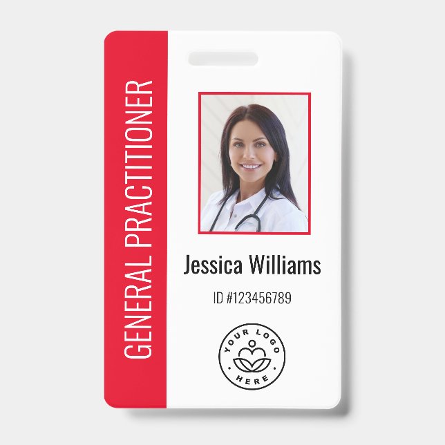Badge Carte d'identité professionnelle médicale personna (Avant)