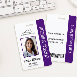 Badge Carte d'identité professionnelle médicale personna