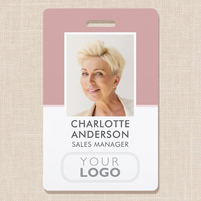 Badge Carte d'identité professionnelle moderne Nom de l' (Créateur téléchargé)