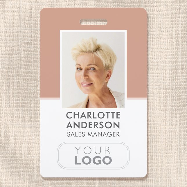 Badge Carte d'identité professionnelle moderne Nom de l' (Créateur téléchargé)