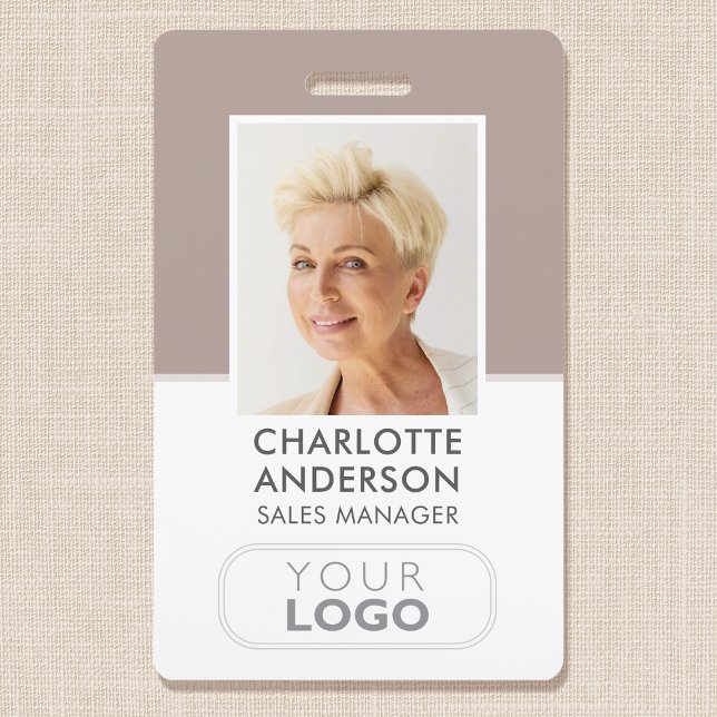 Badge Carte d'identité professionnelle moderne Nom de l' (Créateur téléchargé)