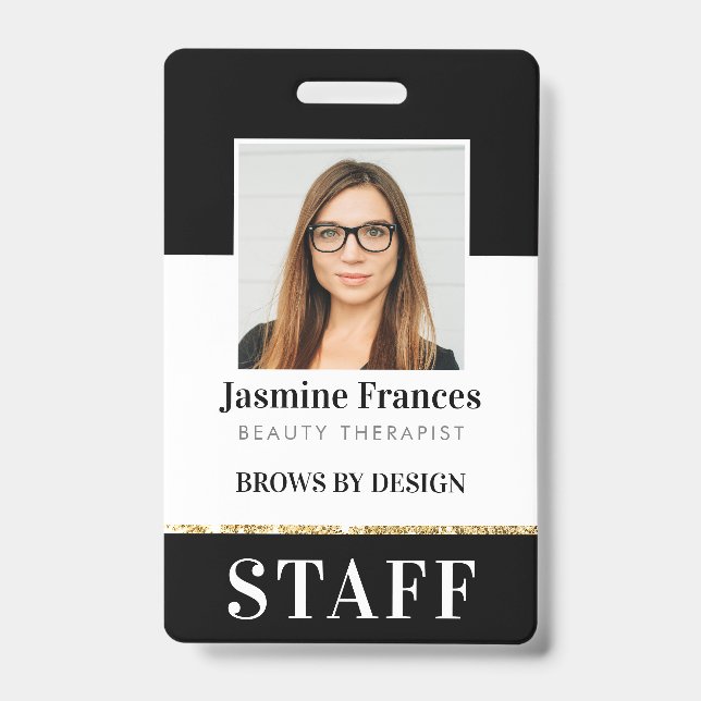 Badge CARTE D'IDENTITÉ PROFESSIONNELLE MODERNE photo des (Avant)