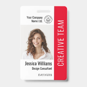 Badge Carte d'identité professionnelle personnalisée ave