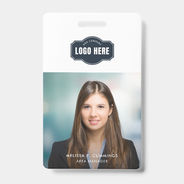 Badge Carte d'identité professionnelle personnalisée ave (Avant)