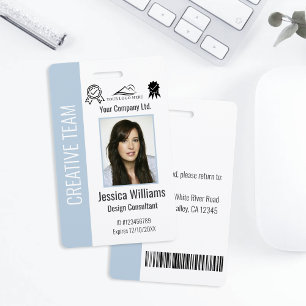 Badge Carte d'identité professionnelle personnalisée ble