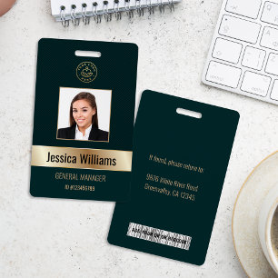 Badge Carte d'identité professionnelle personnalisée en