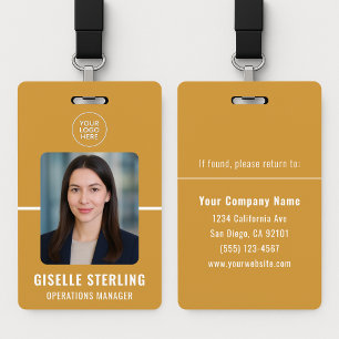 Badge Carte d'identité professionnelle personnalisée jau