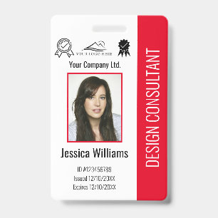Badge Carte d'identité professionnelle personnalisée mod