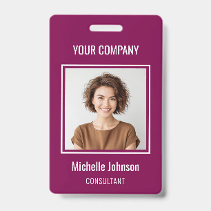Badge Carte d'identité professionnelle personnalisée sim
