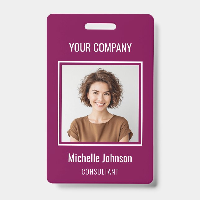 Badge Carte d'identité professionnelle personnalisée sim (Avant)