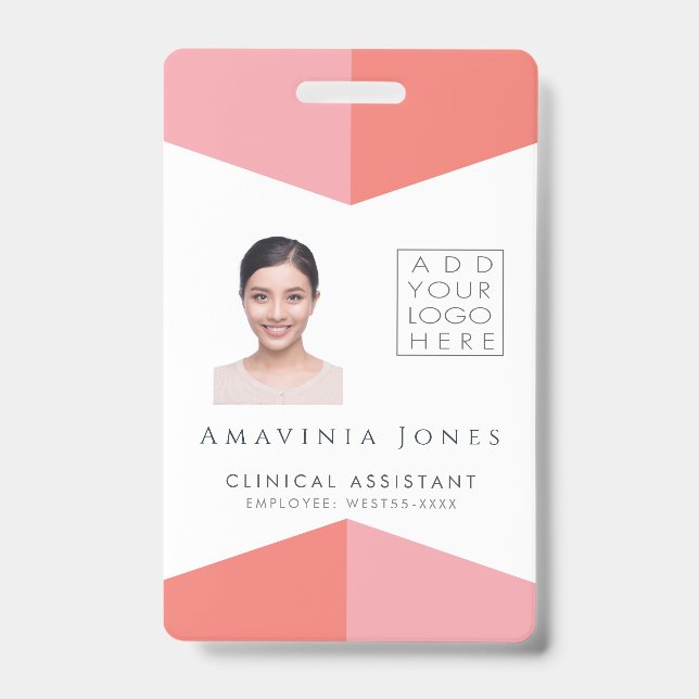 Badge Carte d'identité professionnelle pour femmes en pl (Avant)