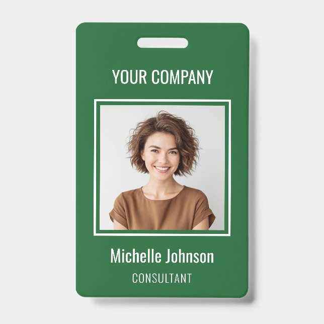 Badge Carte d'identité professionnelle simple avec nom e (Avant)