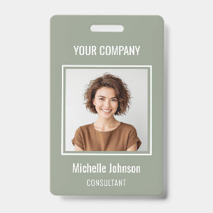 Badge Carte d'identité professionnelle simple avec nom e