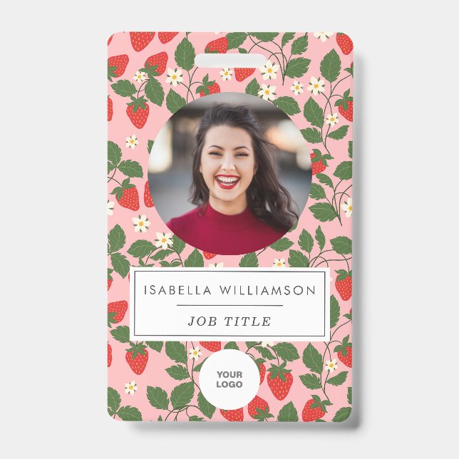 Badge Carte d'identité professionnelle unique avec photo (Avant)