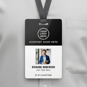 Badge Carte d'identité QR Code photo nom de l'employé mo