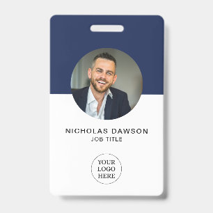 Badge Carte d'identité QR moderne pour les employés de l