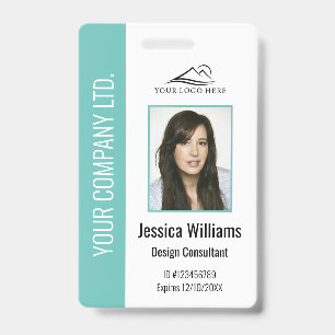 Badge Carte d'identité sarcelle personnalisée pour emplo