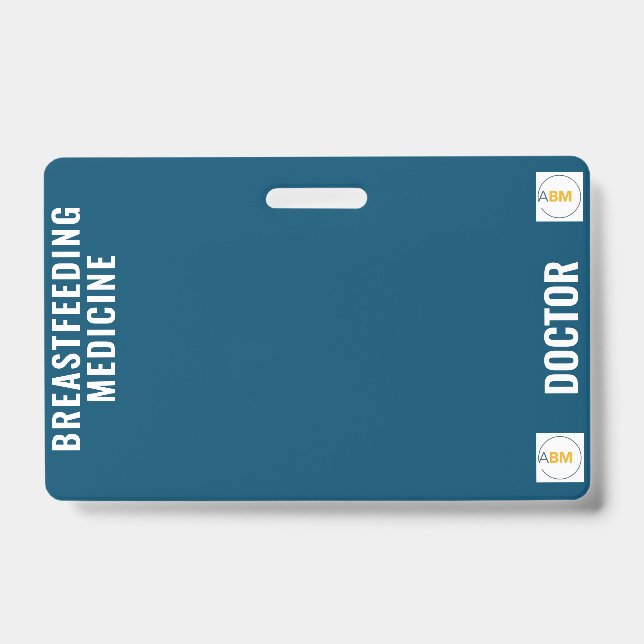 Badge Carte d'insigne de médecine de l'allaitement et de (Front)