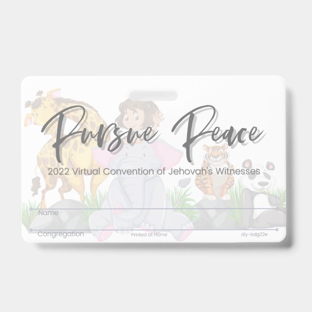 Badge Carte d'insigne JW Keepsaké Convention | Amimaux (Avant)