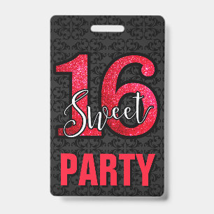 Badge Carte d'invitation pour une fête d'anniversaire Sw
