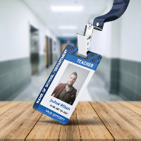 Carte photo bleue Carte d'identité École Enseignan