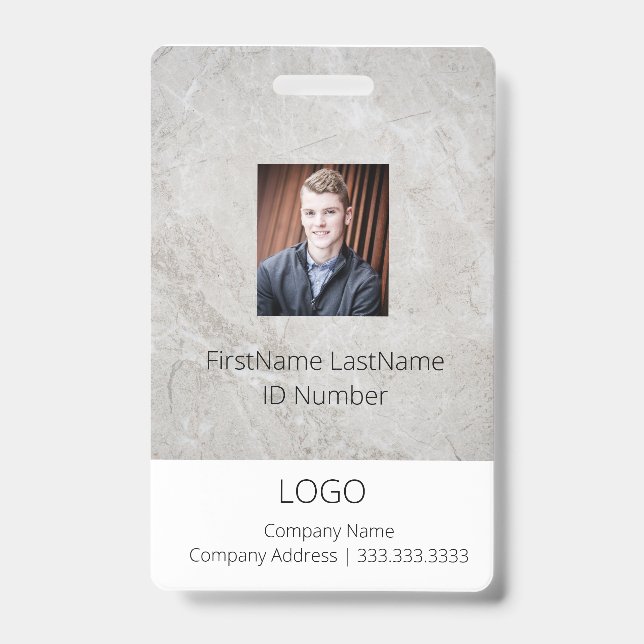 Badge Carte professionnelle d'identité avec un aspect ma (Avant)
