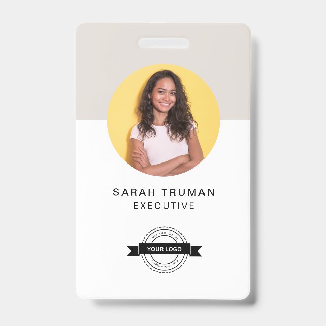 Badge Carte professionnelle personnalisée Minimaliste et (Avant)