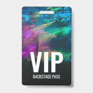 Badge Carte VIP Backstage avec code QR