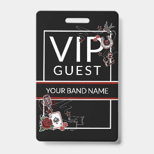 Badge Carte VIP de fond de scène Nom personnalisé Rock