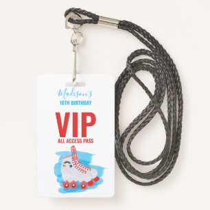 Badge Carte VIP personnalisée Fille Anniversaire Fête Ro