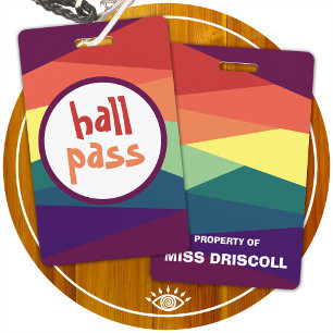 Badge Cartes de passage pour les enseignants du Hall des