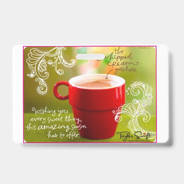 Badge cartes de voeux américaines (Face)