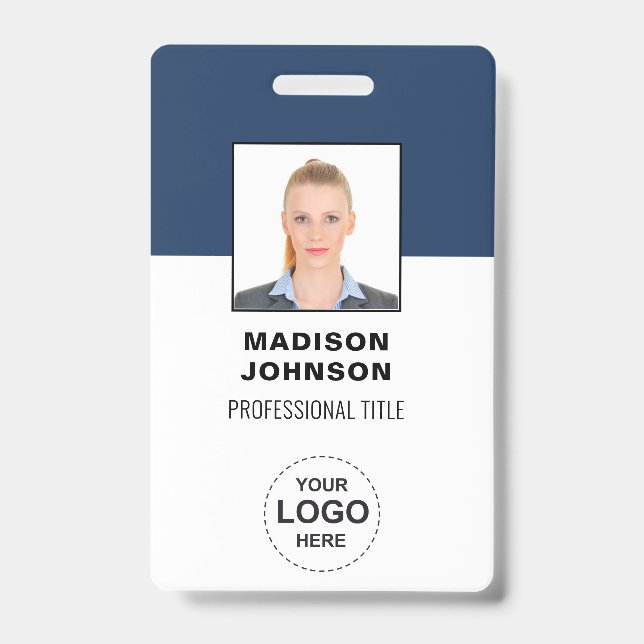 Badge Cartes d'identité à code-barres personnalisées ave (Avant)
