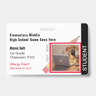 Badge Cartes d'identité scolaires personnalisées moderne