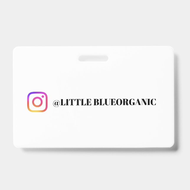 Badge Cartes professionnelles Instagram | Votre nom Inst (Avant)