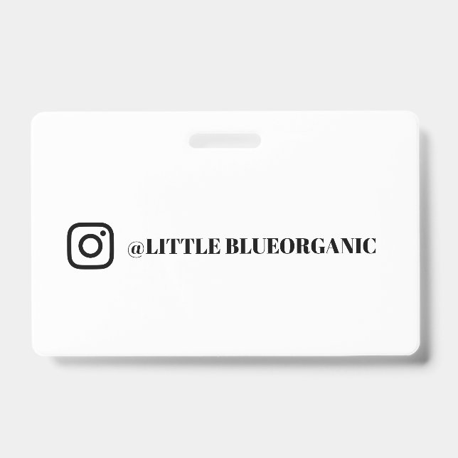 Badge Cartes professionnelles Instagram | Votre nom Inst (Avant)