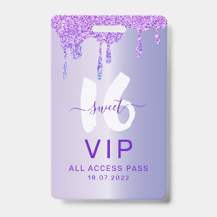 Badge Carton d'invitation d'anniversaire Sweet 16 paille