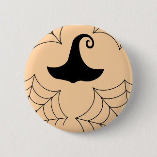 badge casquette de sorcières Halloween cobweb