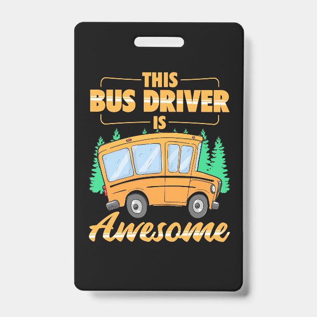 Badge Ce conducteur de bus est génial (Avant)
