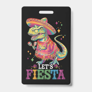 Badge Célébrons Cinco De Mayo T Rex Dinosaure