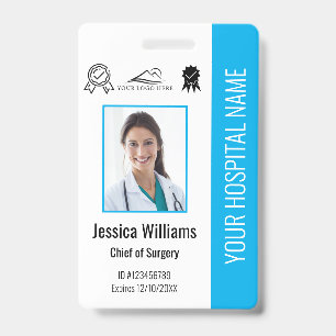 Badge Certification de photo de l'employé de l'hôpital I