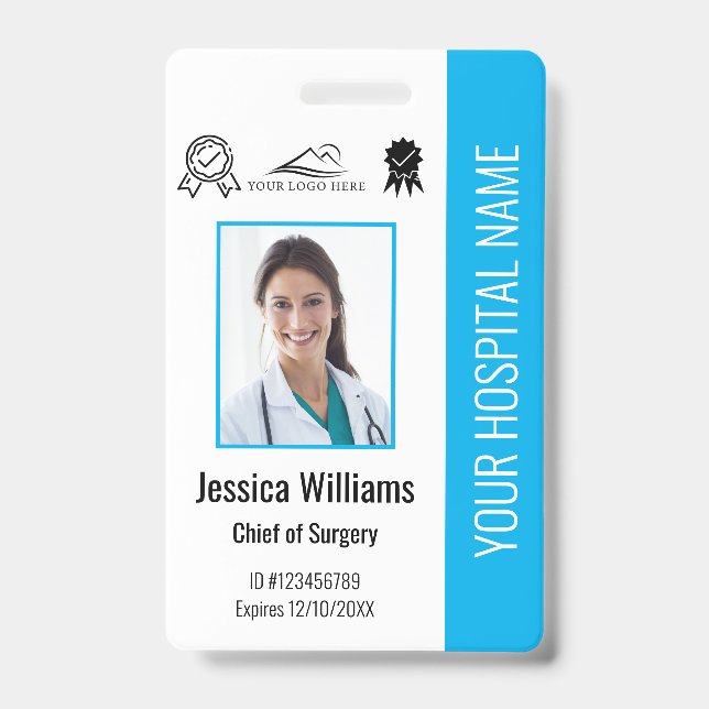 Badge Certification de photo de l'employé de l'hôpital I (Avant)