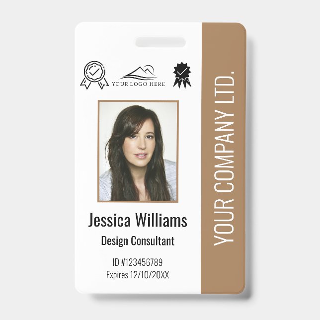 Badge Certification de photo d'employé personnalisée Bro (Avant)