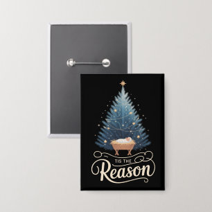 Badge C'est la raison de Noël chrétien religieux Bible